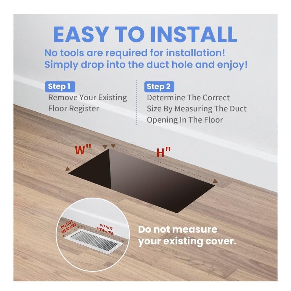 4X10 Inches Heavy Duty Walkable Floor Vent Cover for Home Floor - Satin Nickel - Thumbnail 5