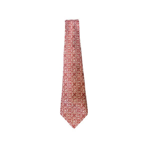 Men’s Tie Red With Green Dot On it - Thumbnail 5