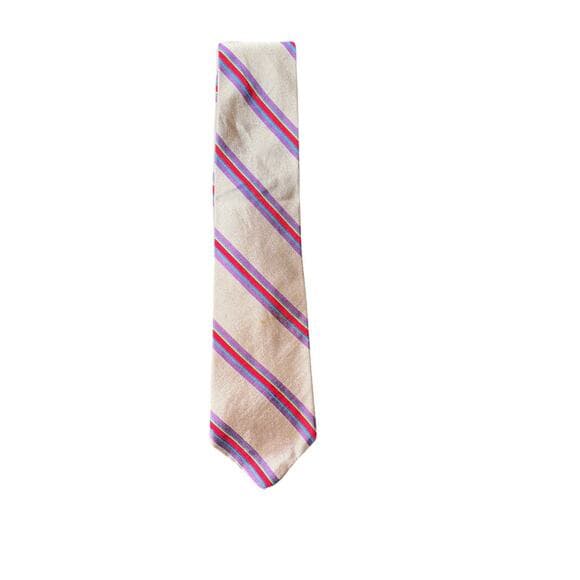 Gant Men’s Tie Tan/Red/Purpe - Thumbnail 5