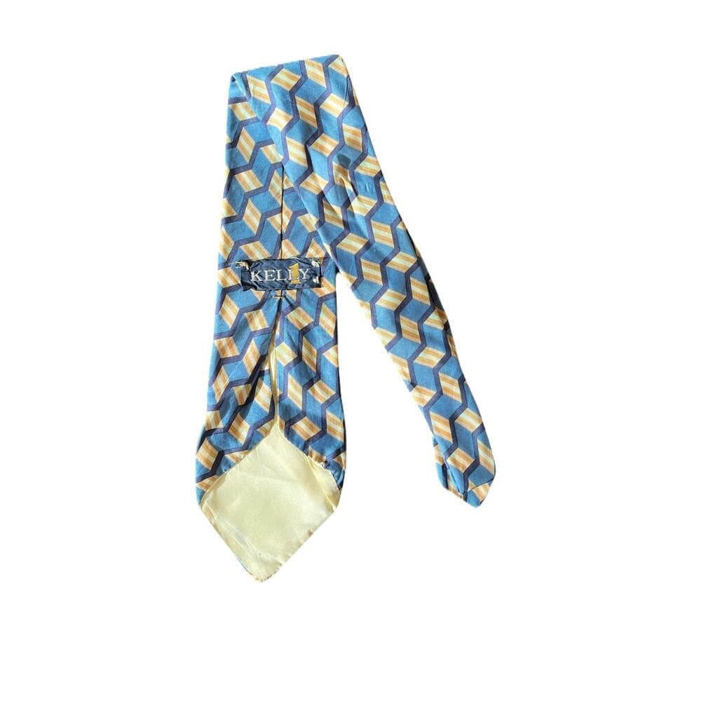 Kelly Men’s Blue & Yellow Tie - Thumbnail 2