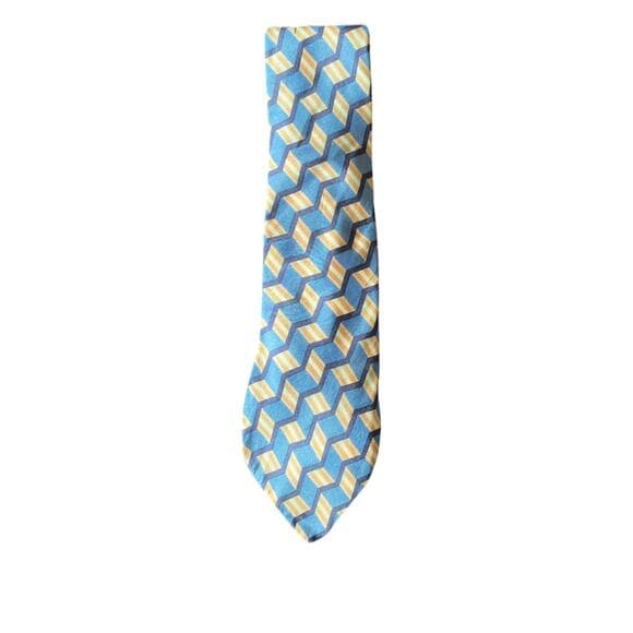Kelly Men’s Blue & Yellow Tie - Thumbnail 6