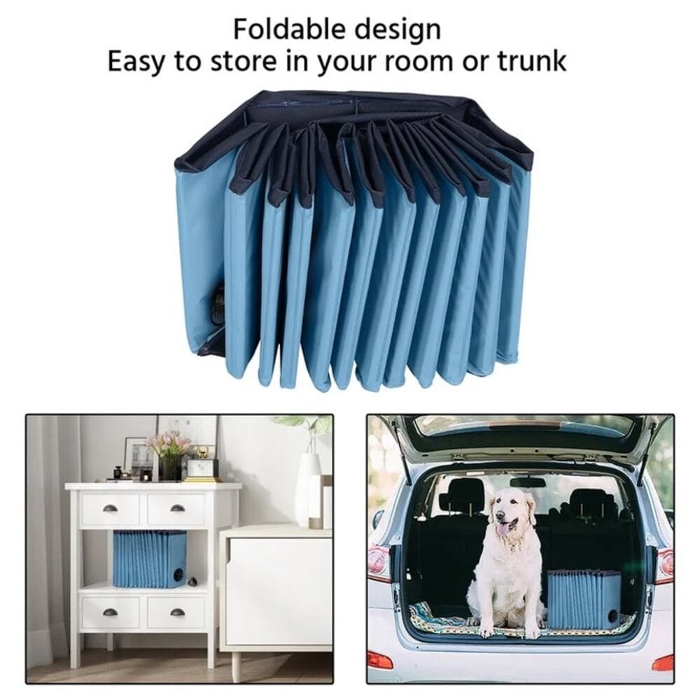 Foldable Pet Swimming Pool for Indoor/Outdoor, Blue, L - Thumbnail 5