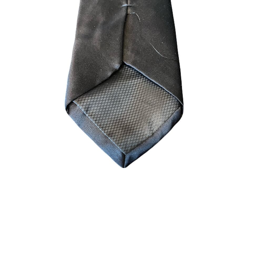 Nicole Miller Black Solid Men’s Tie - Thumbnail 2