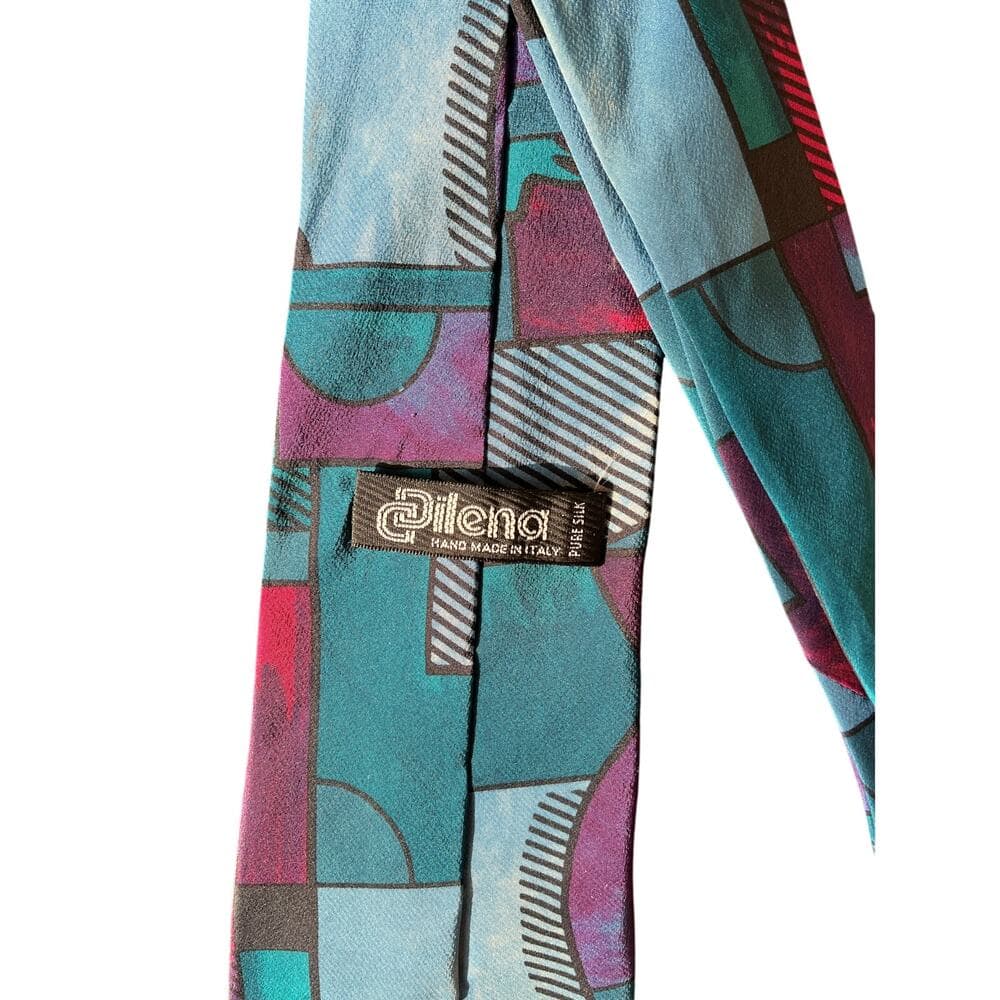 Dilena Pure Silk Hand Made in Italy Patterned Tie - Thumbnail 3