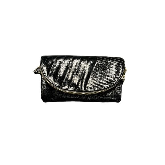 Black Women’s Standed Wallet With A Gold Zipper 8” W X 4” L - Thumbnail 7