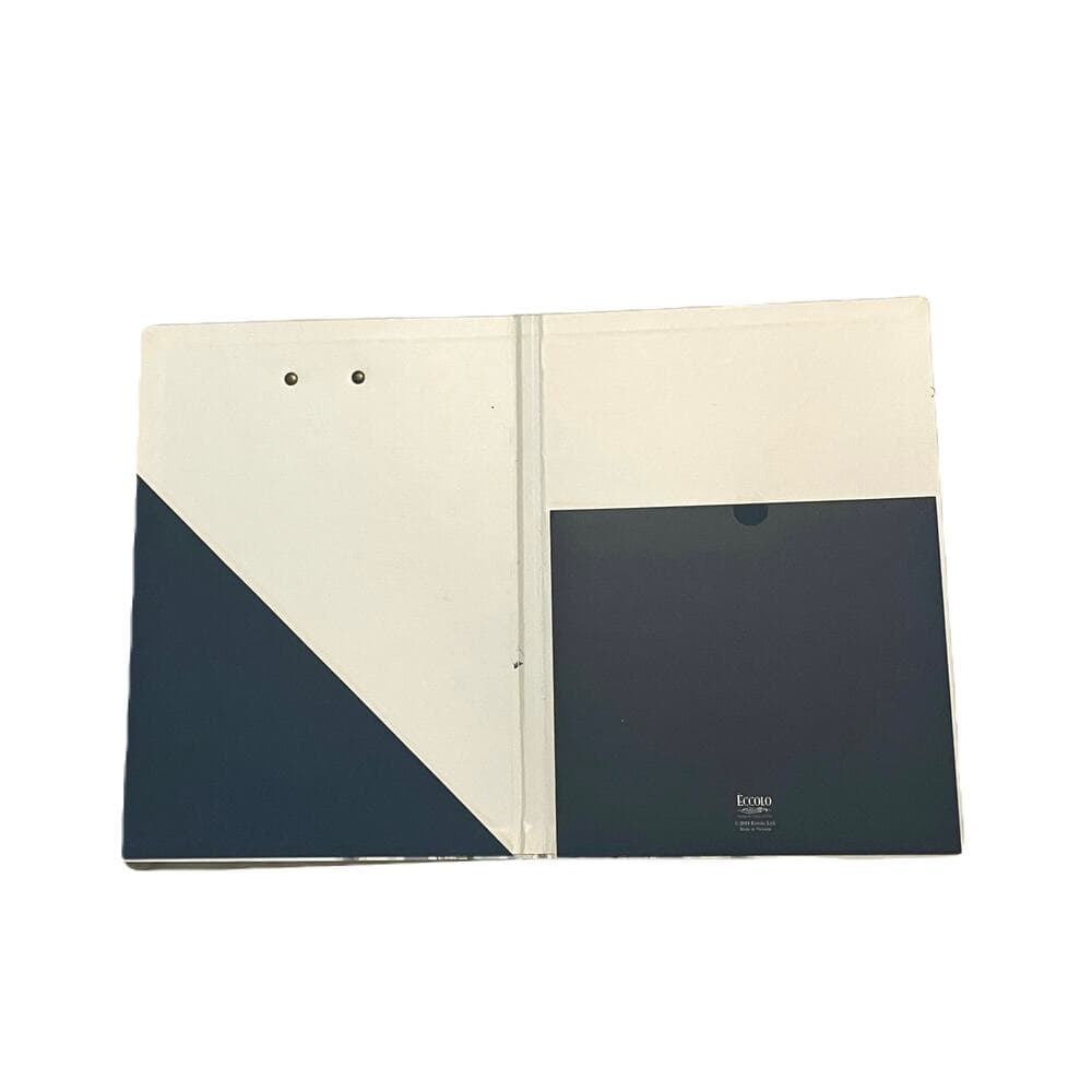 Notes Clipboard White Blue & Gold