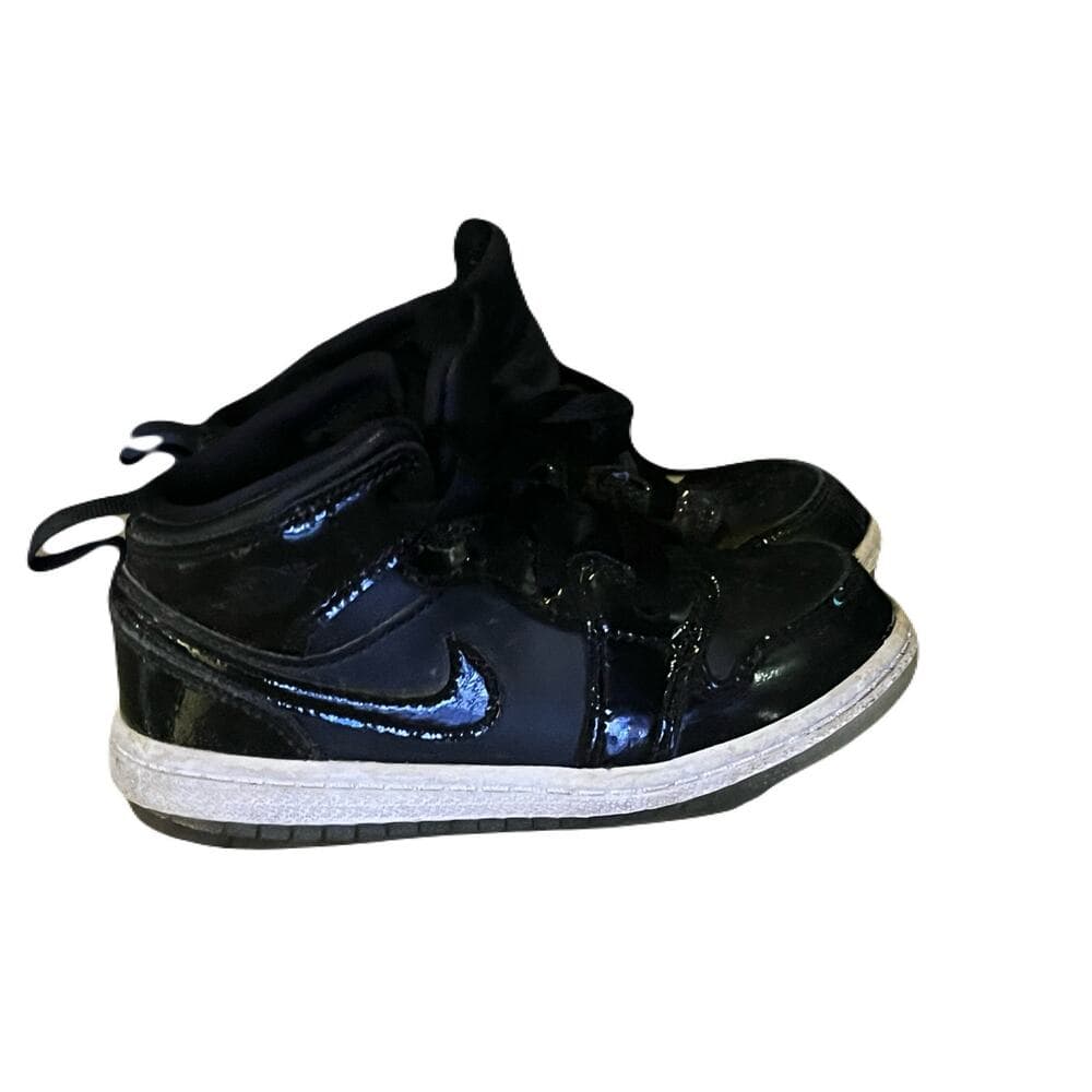 TODDLER JORDAN 1 MID SE Boys – Black/Dark Concord-white Size 10C - Thumbnail 3