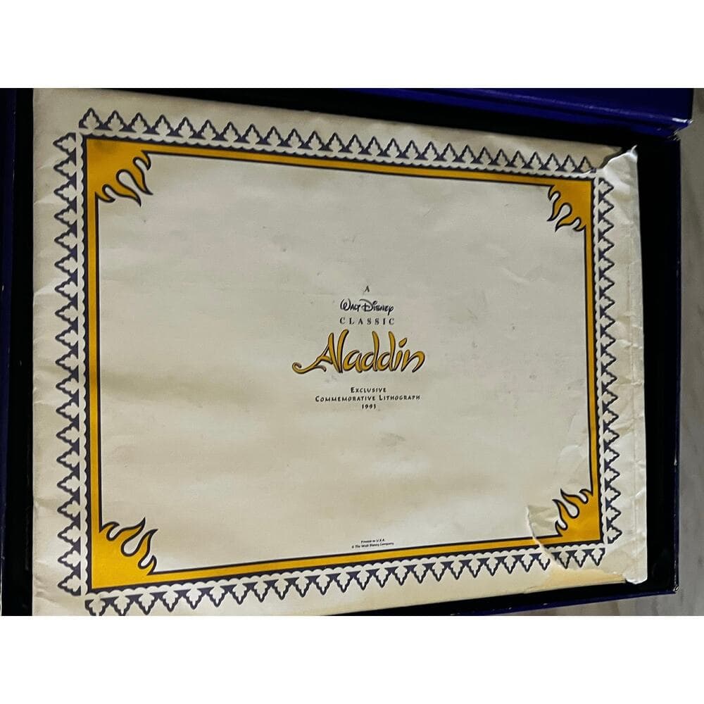 Aladdin Deluxe Video Edition Box VHS CD Numbered Lithograph - Thumbnail 2