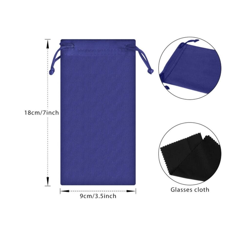Frienda 25 Bag Glasses Sunglasses Case Soft Pouch with 2 Eyeglass Cleaning Cloth