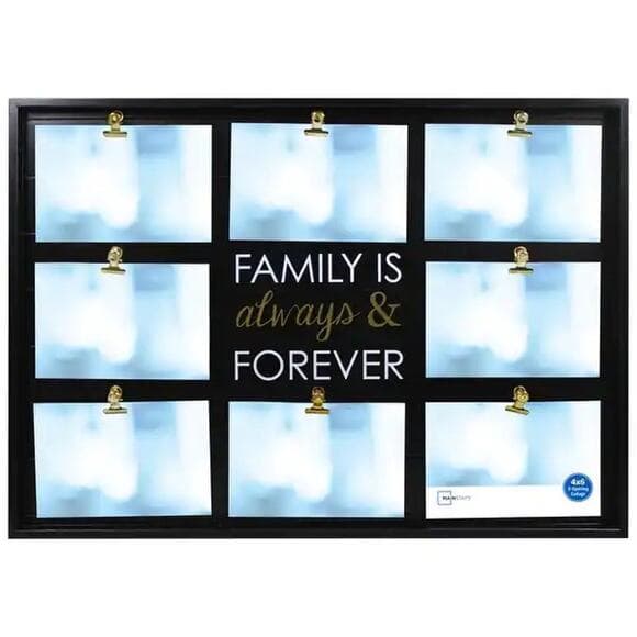 20" x 15" 8-Opening Black Plank Collage Frame - Thumbnail 6