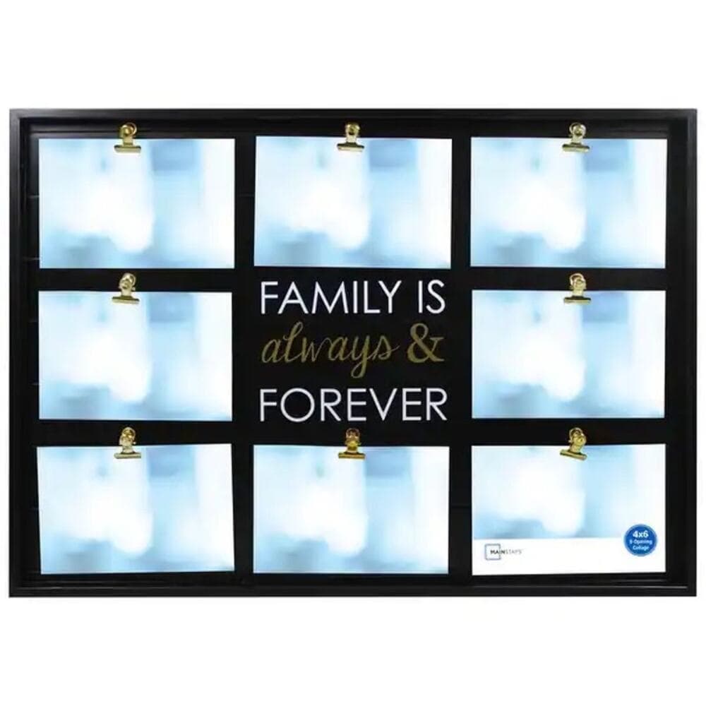 20" x 15" 8-Opening Black Plank Collage Frame - Thumbnail 5