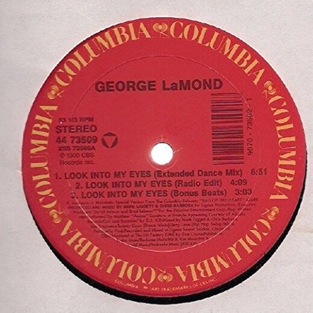 George LaMond: Look Into My Eyes 12" VG++/NM US Columbia 44 73509