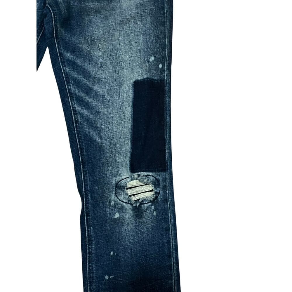 Shaba Z Brothers Men’s Jeans Size 34 With Dark Blue patches on The Legs - Thumbnail 3