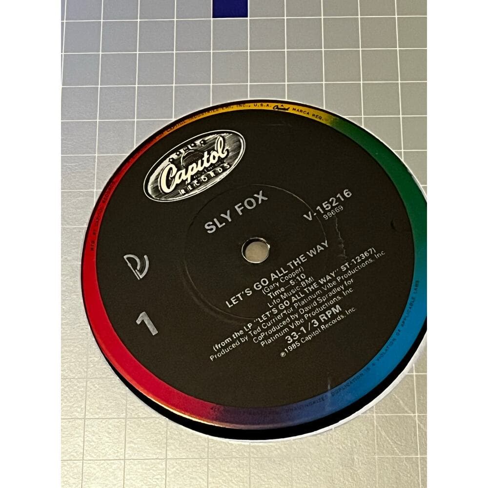 Capital records Sly Fox ‎– Let's Go All The Way V-15216 - Thumbnail 2