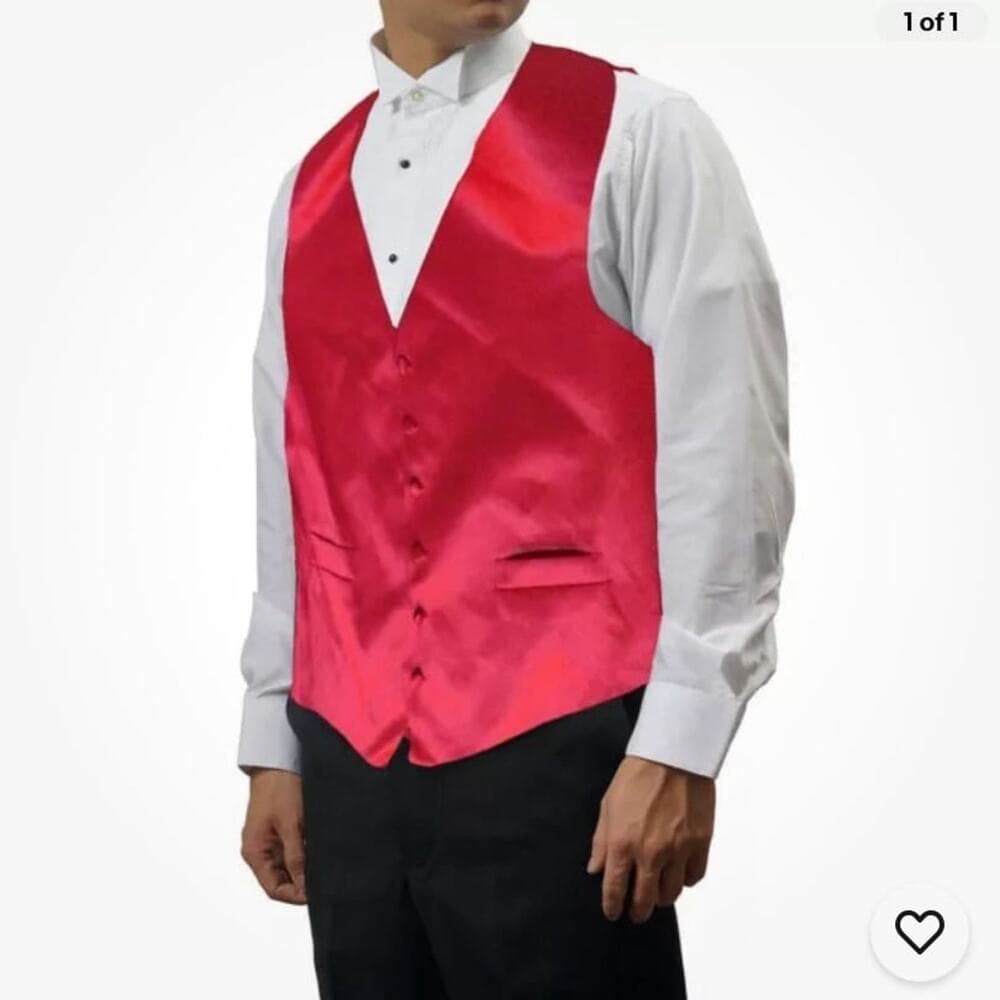 Tuxedo vest red and black - Thumbnail 6