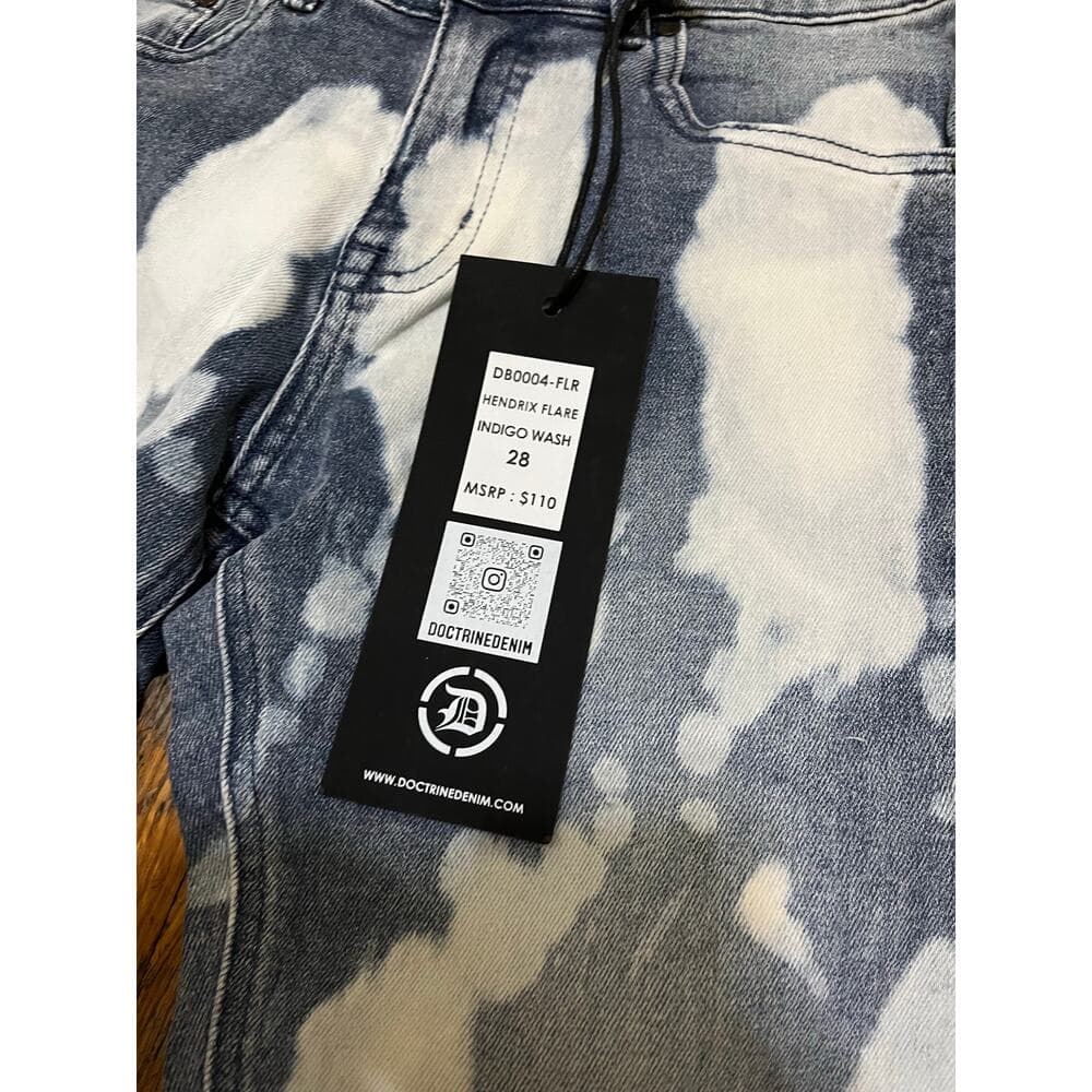 Doctrine Hendrix Flare Indigo Wash Size 28 New - Thumbnail 3