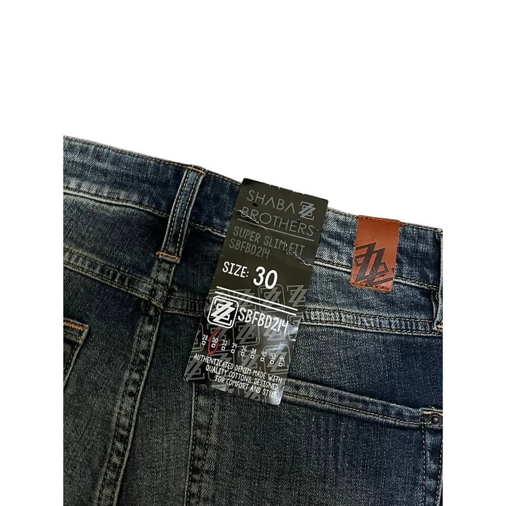 Shabaz Brothers Dark Blue Men’s Jeans With Tags On them Size 30 - Thumbnail 4
