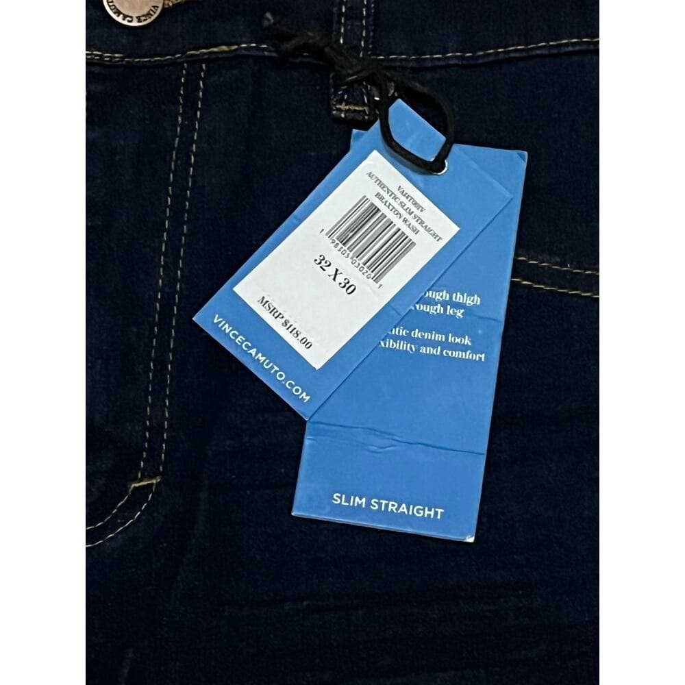 Vince Camuto Men’s Dark Blue Jean’s Size 32X30 Brand New - Thumbnail 2