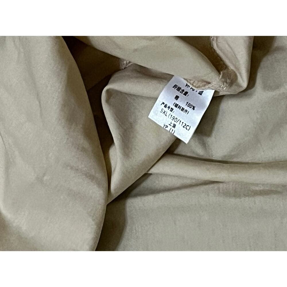 Beige Short Sleeve T-shirt Size 5XL - Thumbnail 3