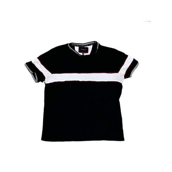 Abstract Black/White/Red Men’s T-Shirt Size Small - Thumbnail 6