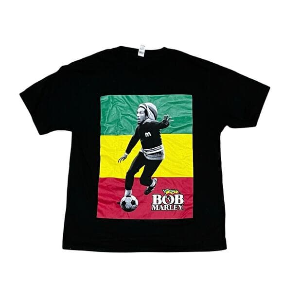Bob Marley Black Men’s T-Shirt Size Medium - Thumbnail 7