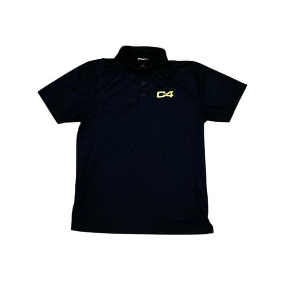 Sport-Tek C4 Men’s Coller Black Shirt Size Large In Great Condition - Thumbnail 8