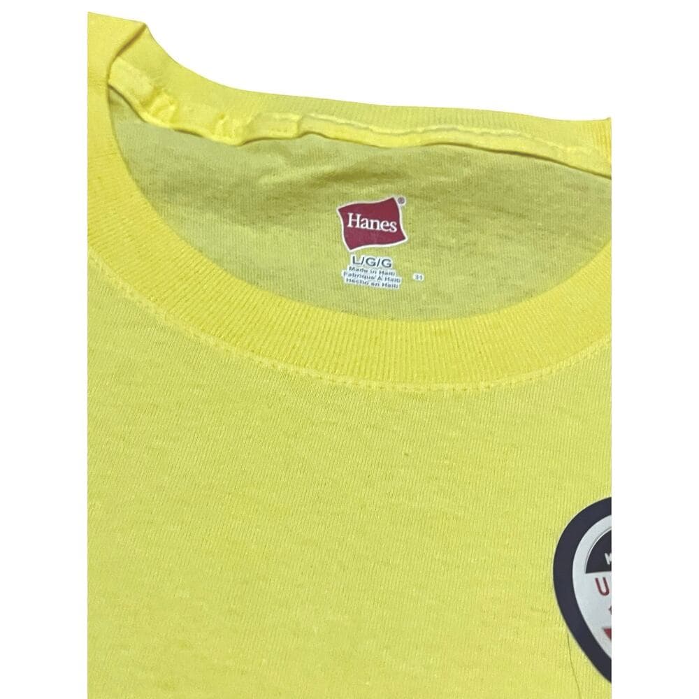 Hanes Yellow Men’s T-Shirt Size Large - Thumbnail 2
