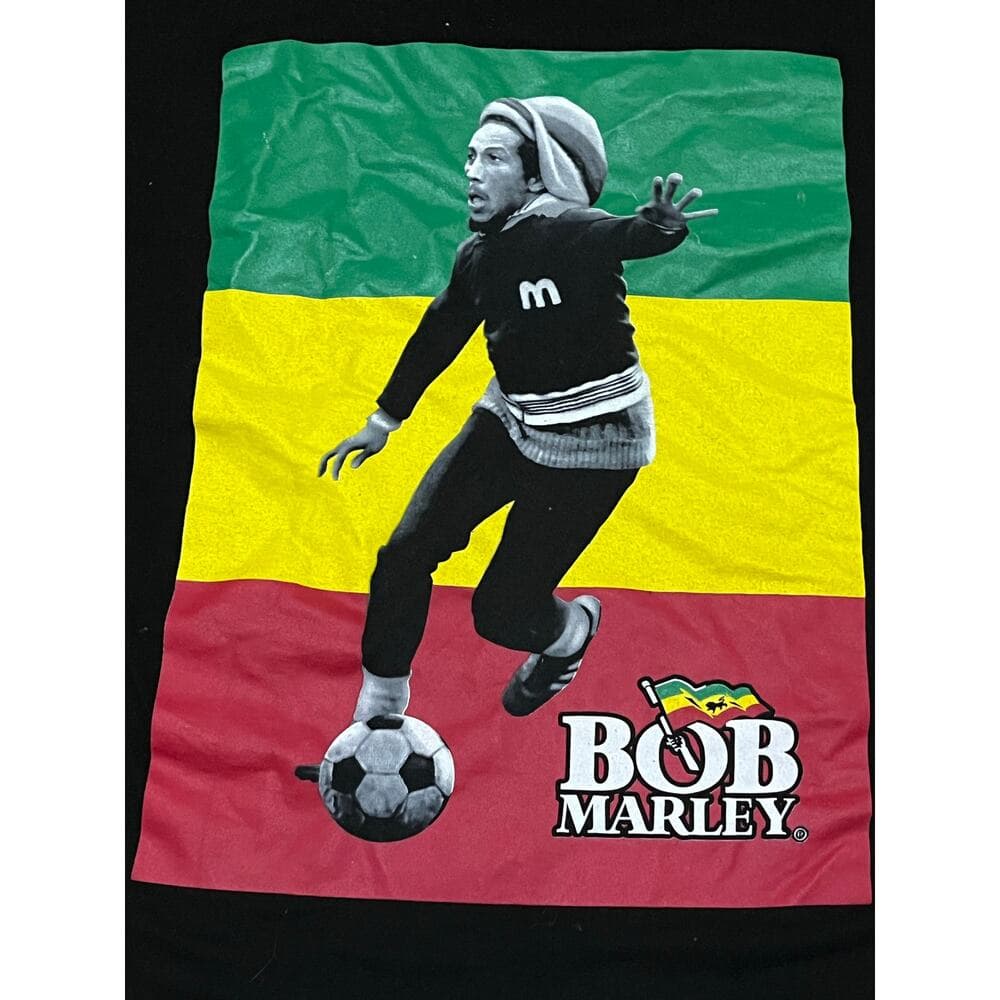 Bob Marley Black Men’s T-Shirt Size Medium - Thumbnail 2