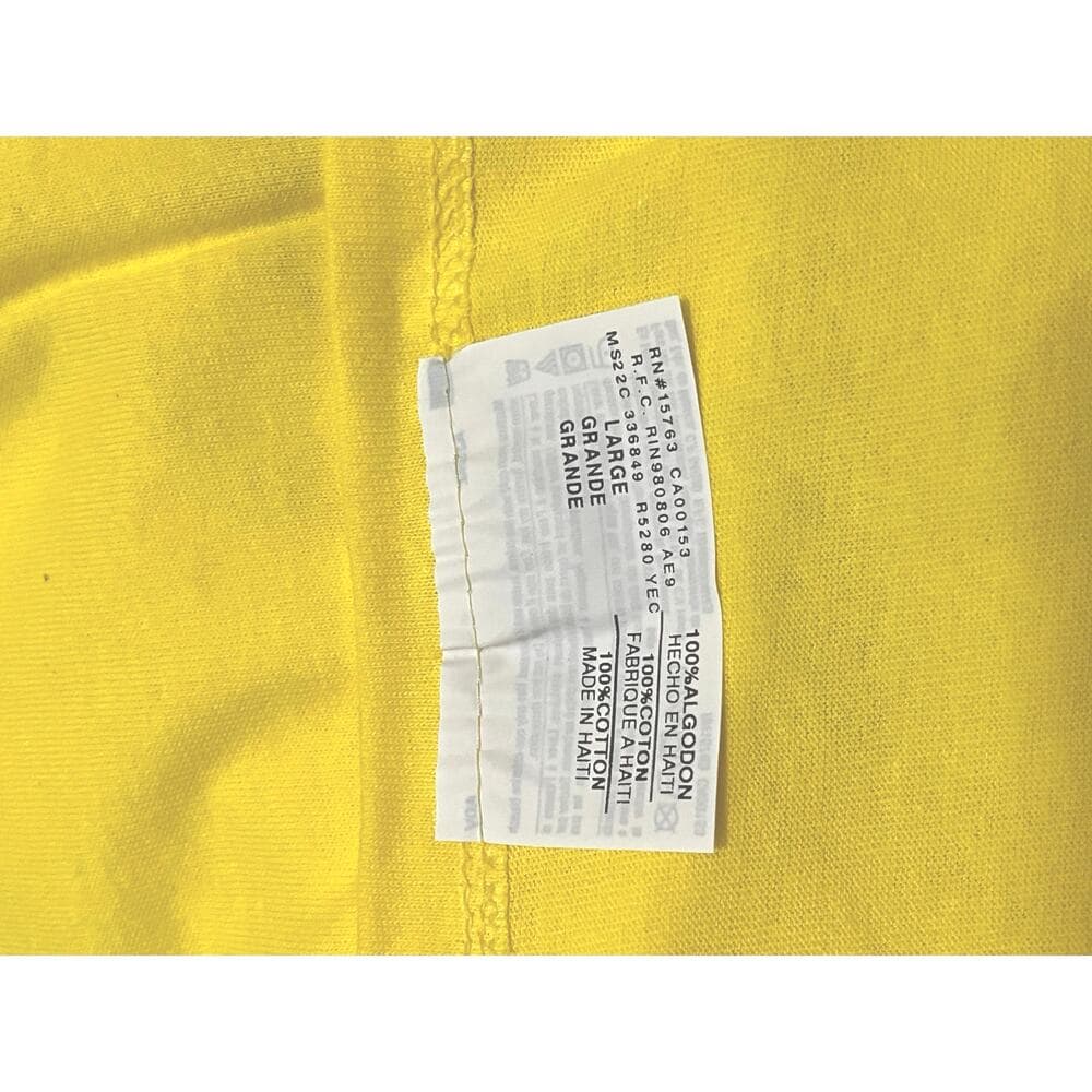 Hanes Yellow Men’s T-Shirt Size Large - Thumbnail 4
