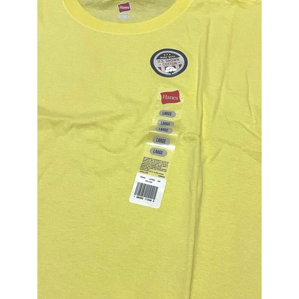 Hanes Yellow Men’s T-Shirt Size Large