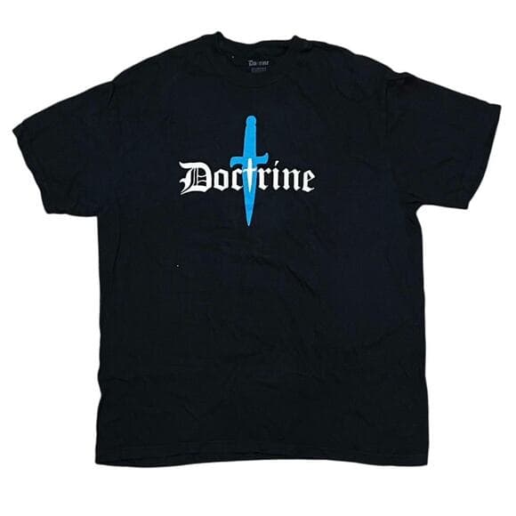 Doctrine Black Men’s T-Shirt Size XL - Thumbnail 6