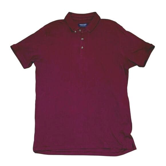 Denim & Flower Burgundy Coller Men’s T-Shirt Size XL - Thumbnail 5