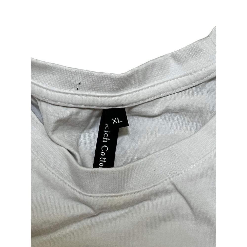Rich Cotton White Men’s T-Shirt Size X-Large - Thumbnail 2