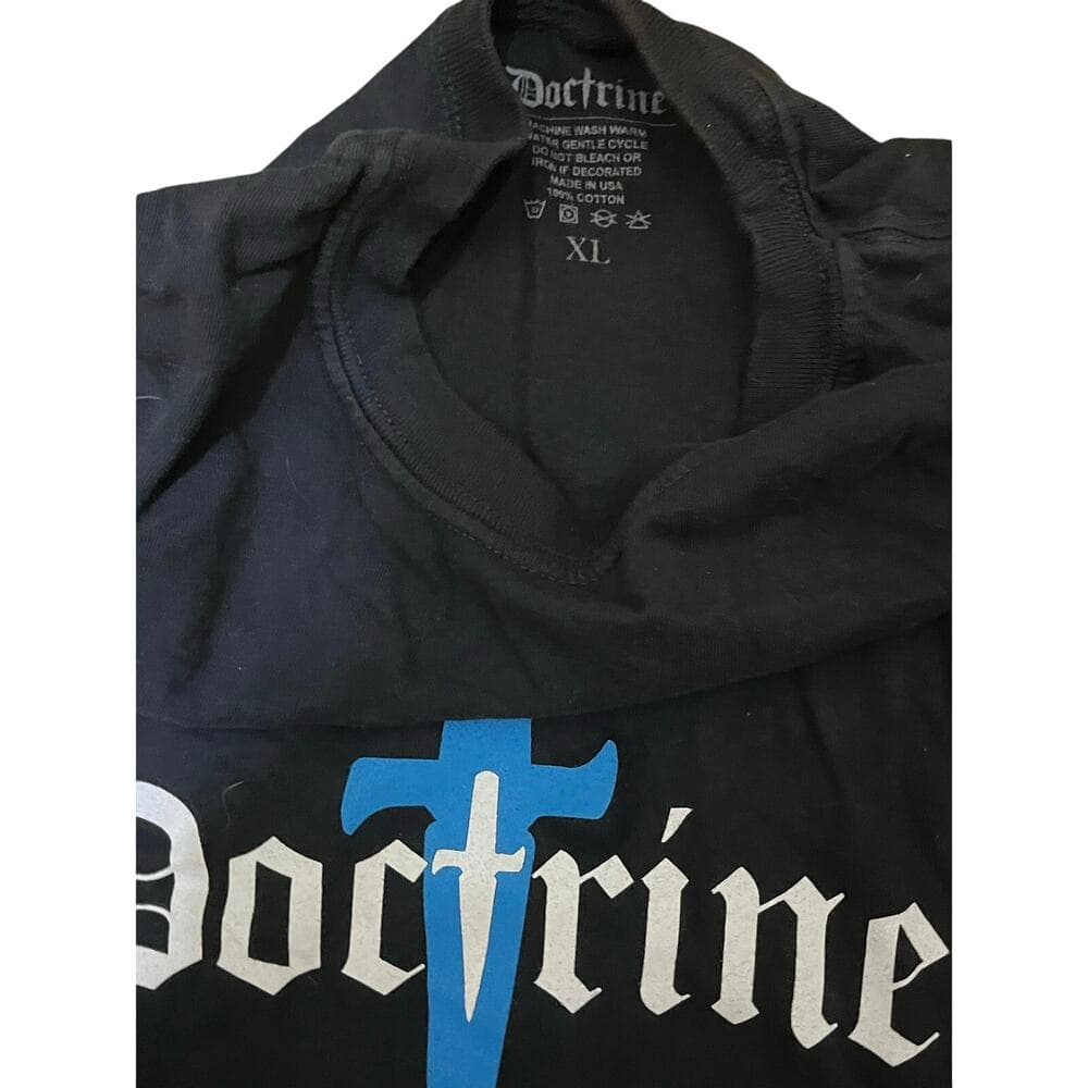 Doctrine Black Men’s T-Shirt Size XL - Thumbnail 2