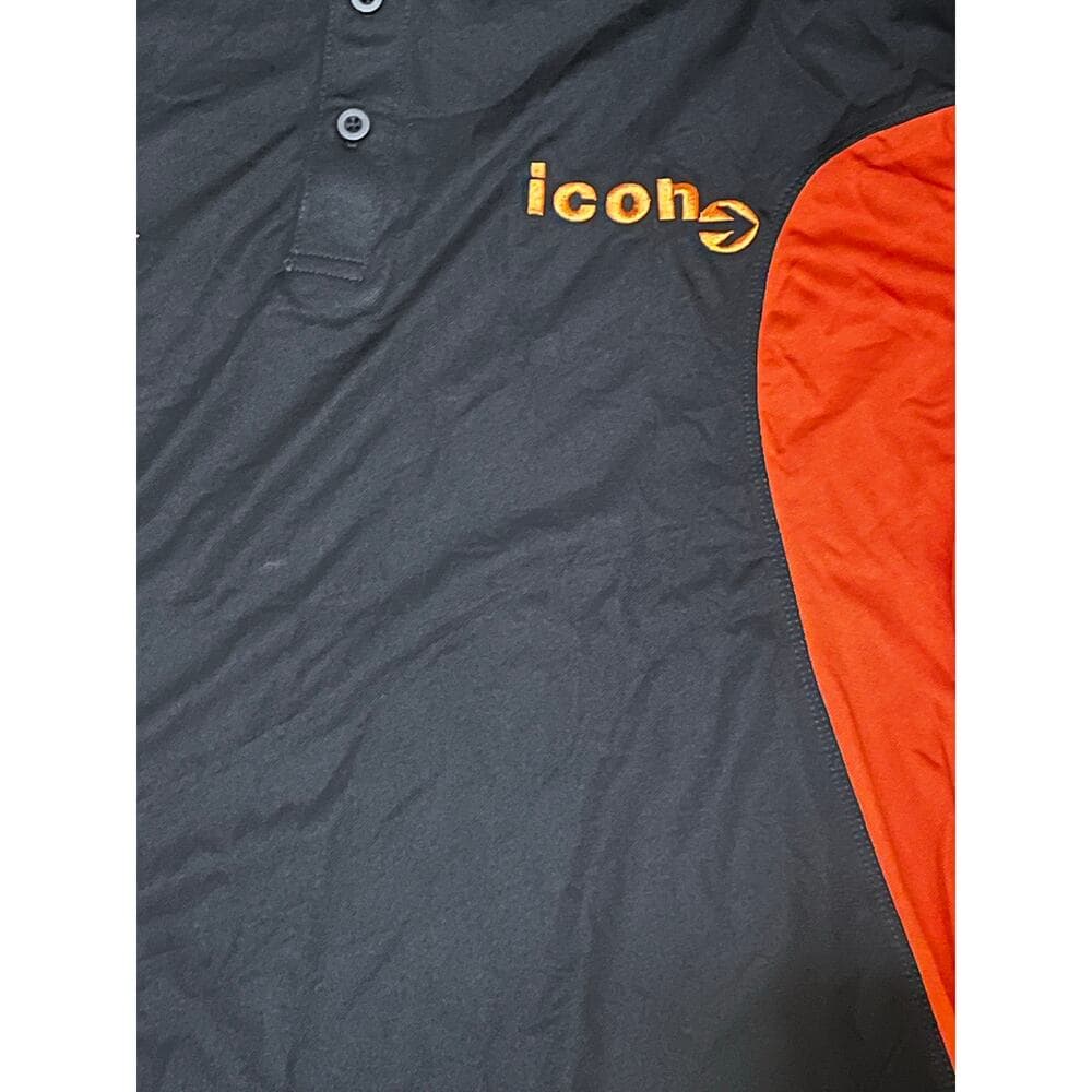 Icon Short Sleeve Black & Orange T-Shirt Size XL