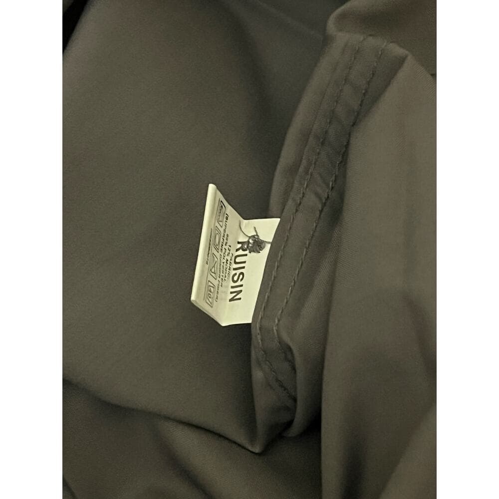 Ruisin Men’s Long Sleeve Dark Grey Button Size Medium - Thumbnail 3