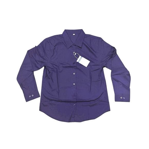 Ruisin Purple Men’s Long Sleeve Button Down T-shirt Size Medium - Thumbnail 7