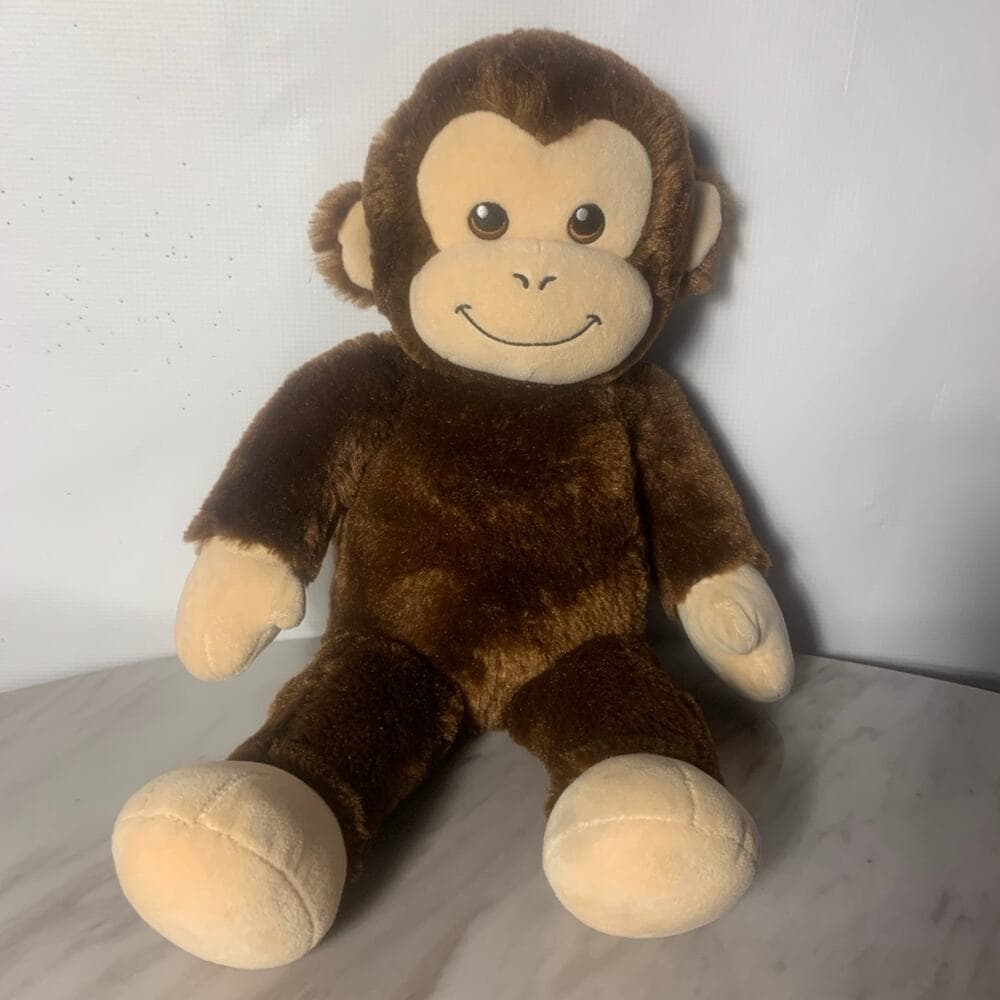 Build A Bear B.A.B Workshop Plush Brown & Tan Monkey 18" Stuffed Animal Toy GUC