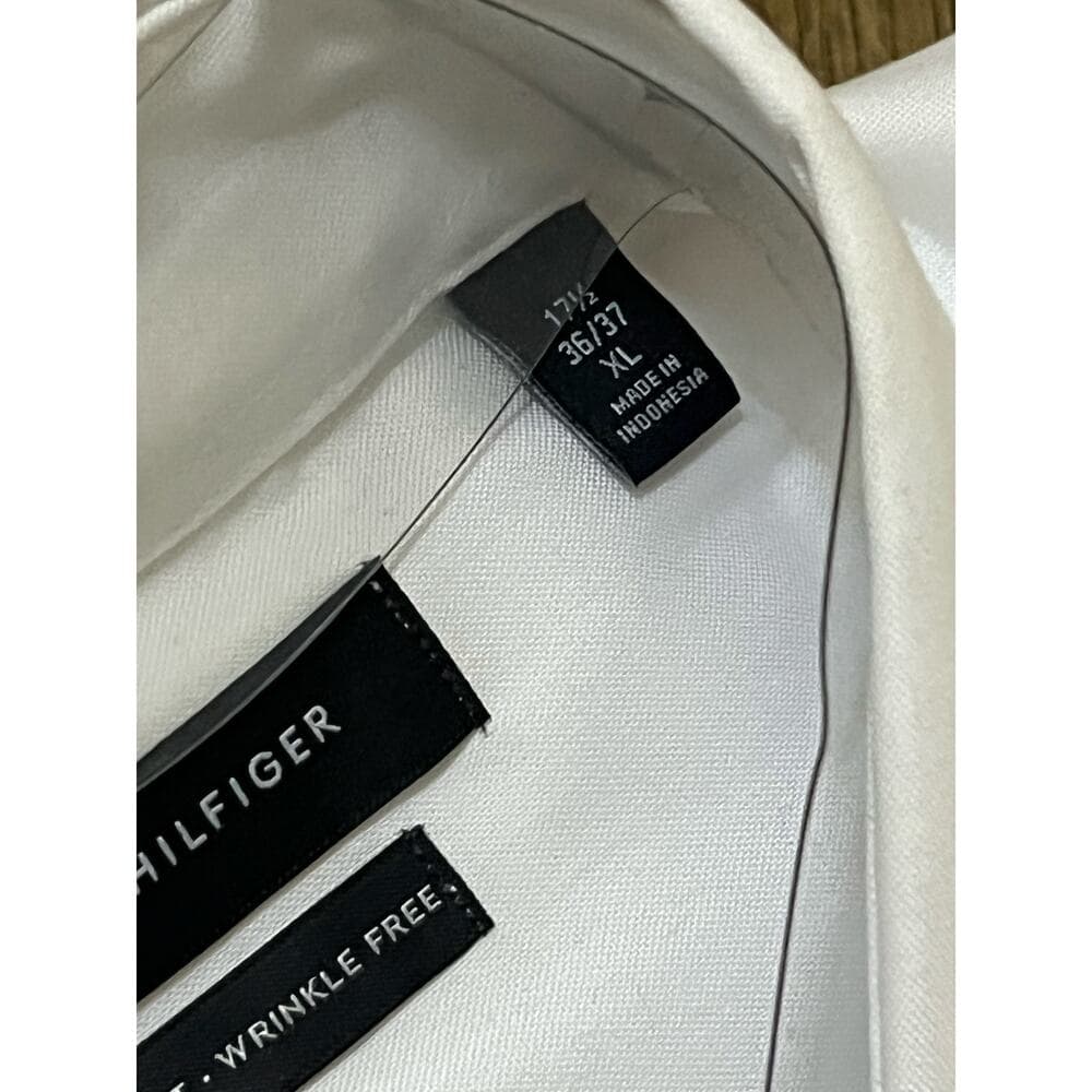 Tommy Hilfiger White Button Down Men’s Shirt Brand New With Tags Size XL - Thumbnail 3
