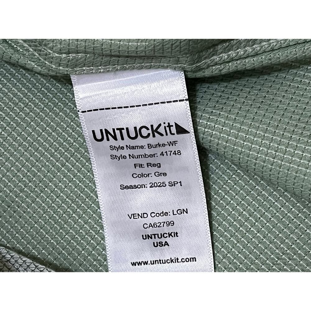 Untuckit Men’s Green Button Down Size Medium - Thumbnail 4