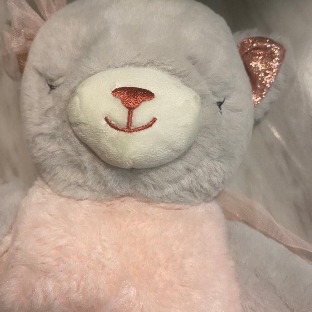 Dandee Ballerina Mouse Stuffed Animal Plush 2020 Grey Pink Dress Tulle Sparkly - Thumbnail 2