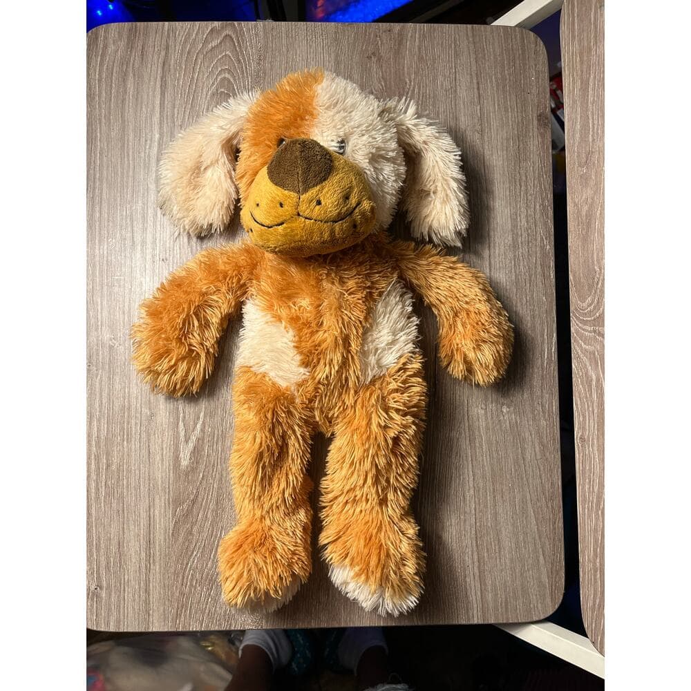 18” Tan And White Stuff Animal Dog - Thumbnail 5