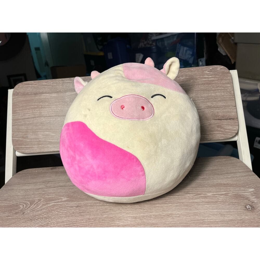 Squishmallows 10” X 10” Caedyn the Pink Cow Stuff Animal Toy - Thumbnail 3