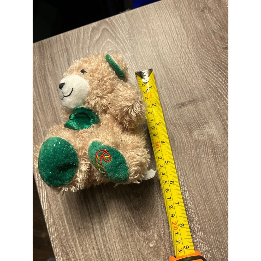 Brown and Green Mini teddy bear selling the stuffed animal 5” - Thumbnail 2
