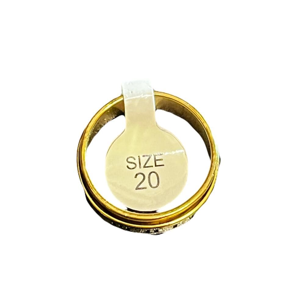 AA 12 Steps Spin Ring Stainless Steel Size 20 With Tags On It - Thumbnail 3