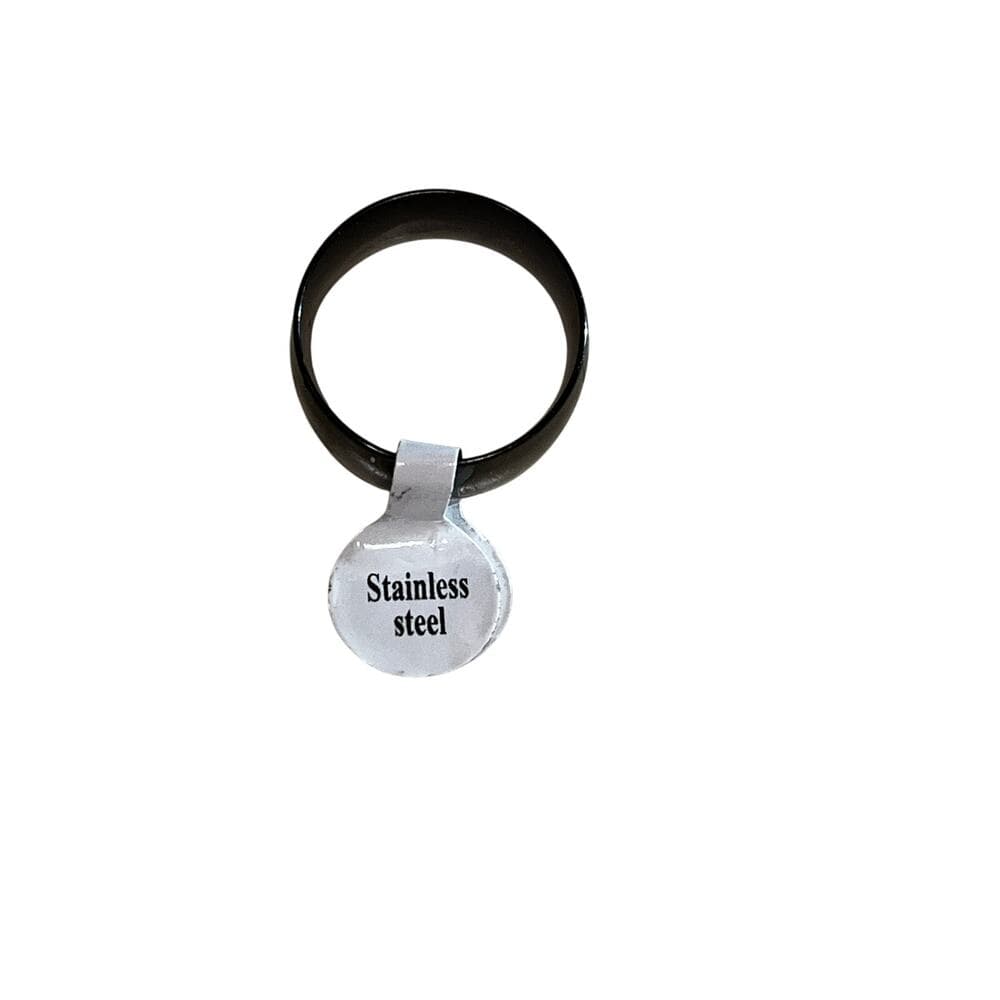 Solid Black Stainless Steel Men’s Ring Size 21 With Tags - Thumbnail 2