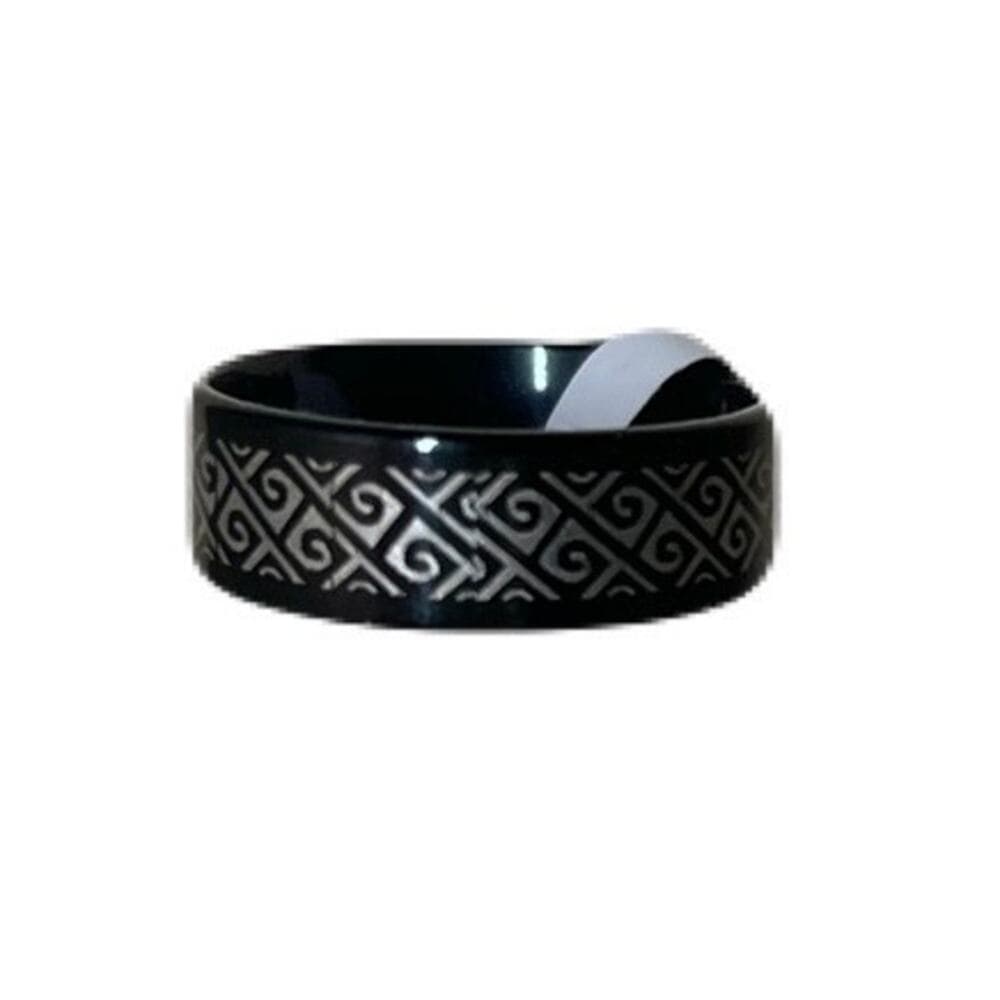 Black Stainless Steel Ring Size 20 Brand New - Thumbnail 6