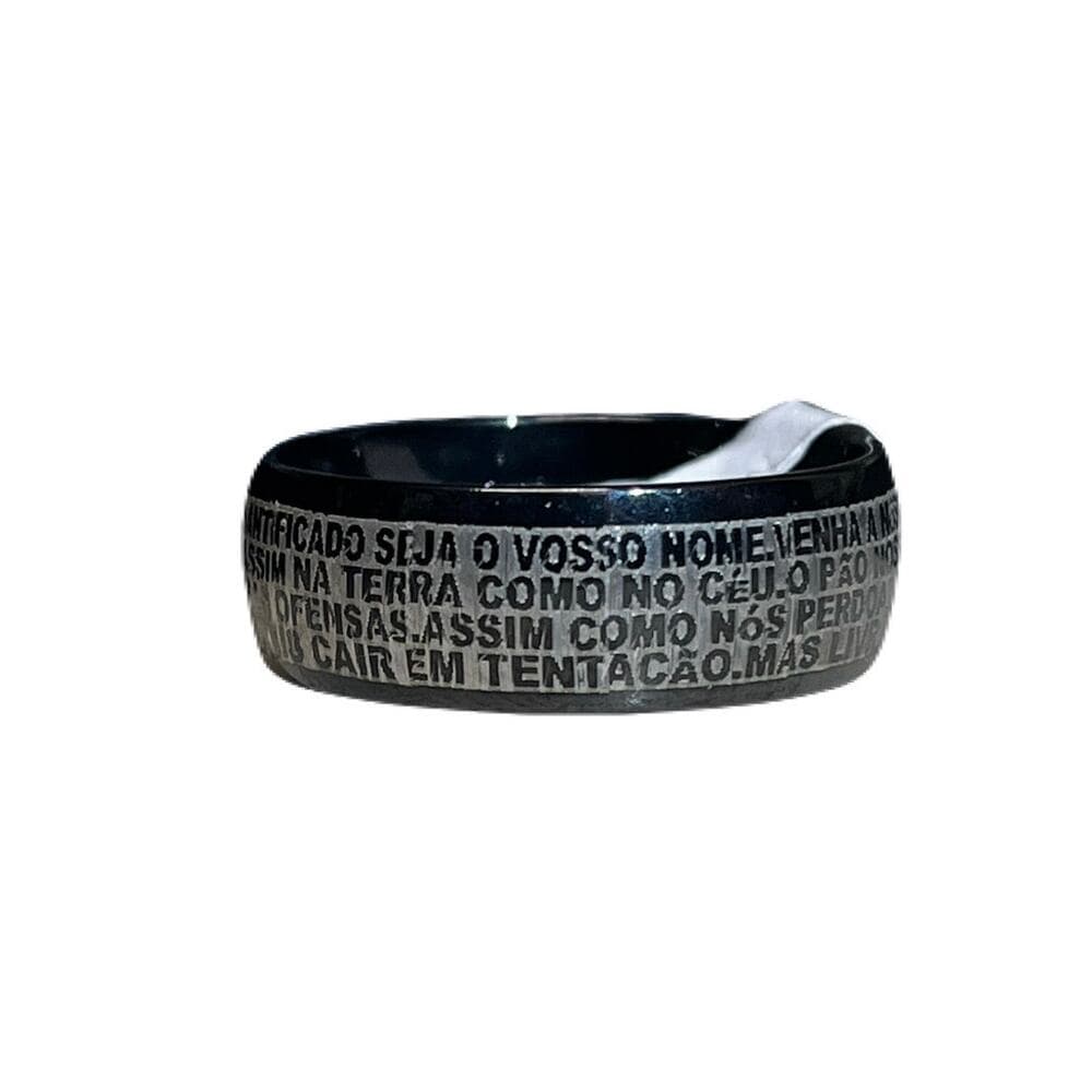 Stainless Steel Bible Verse Christian Lord's Prayer Cross Ring In Spanish new - Thumbnail 4