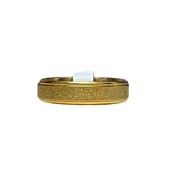 Shiny Gold Stainless Steel Men’s Ring Size 21 - Thumbnail 5