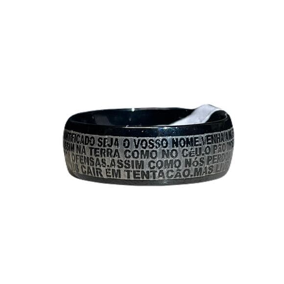 Stainless Steel Bible Verse Christian Lord's Prayer Cross Ring In Spanish new - Thumbnail 5